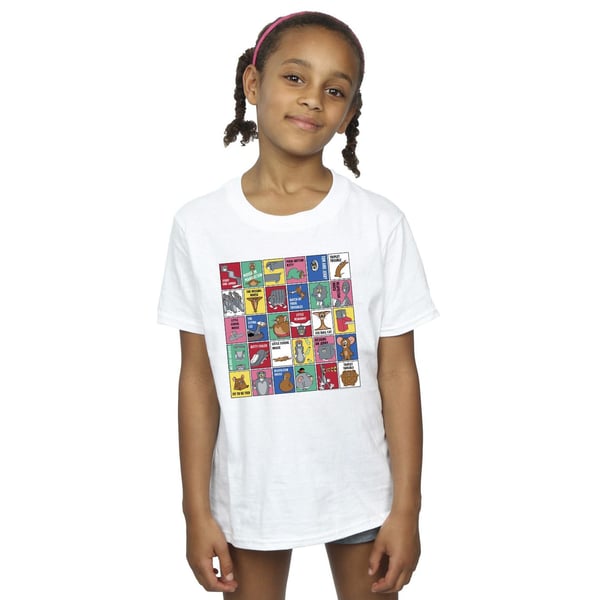 Tom And Jerry Girls Grid Squares Cotton T-Shirt