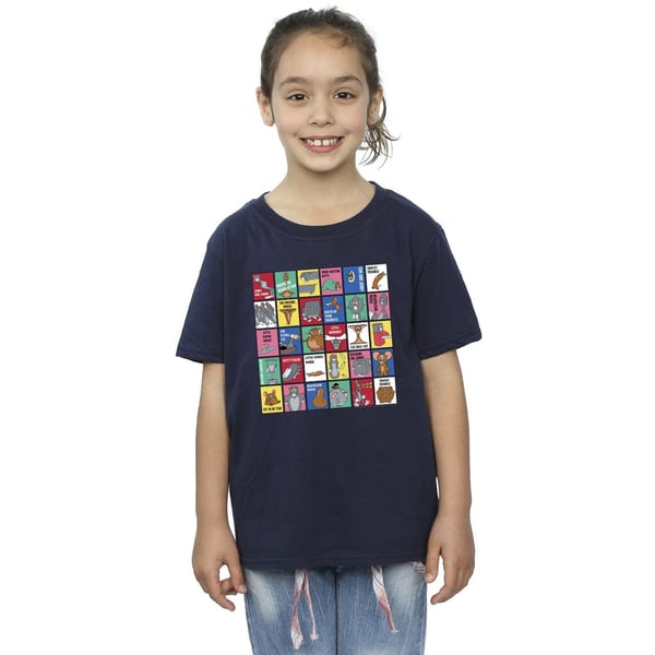 Tom And Jerry Girls Grid Squares Cotton T-Shirt