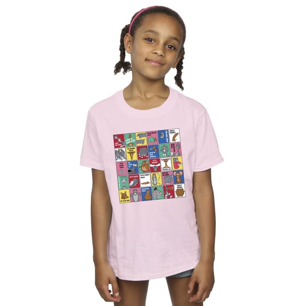 Tom And Jerry Girls Grid Squares Cotton T-Shirt
