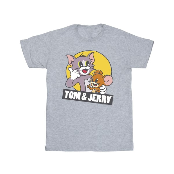 Tom And Jerry Tyttöjen Sketch Logo Puuvilla T-paita