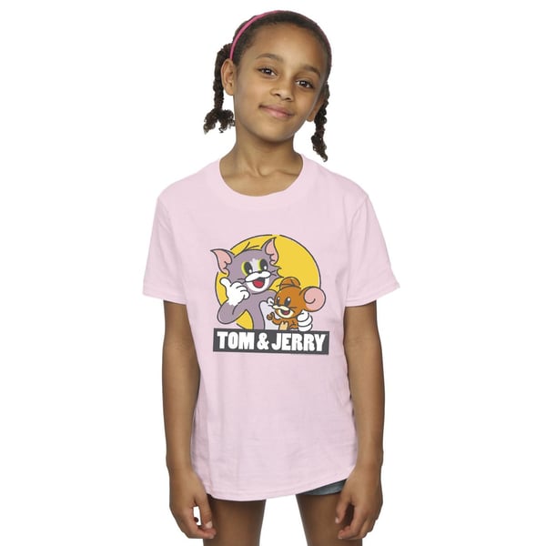 Tom And Jerry Girls Sketch Logo Cotton T-Shirt