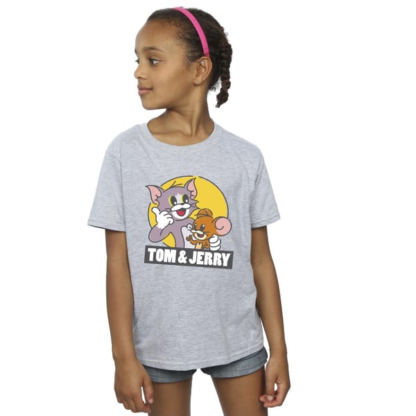 Tom And Jerry Tyttöjen Sketch Logo Puuvilla T-paita