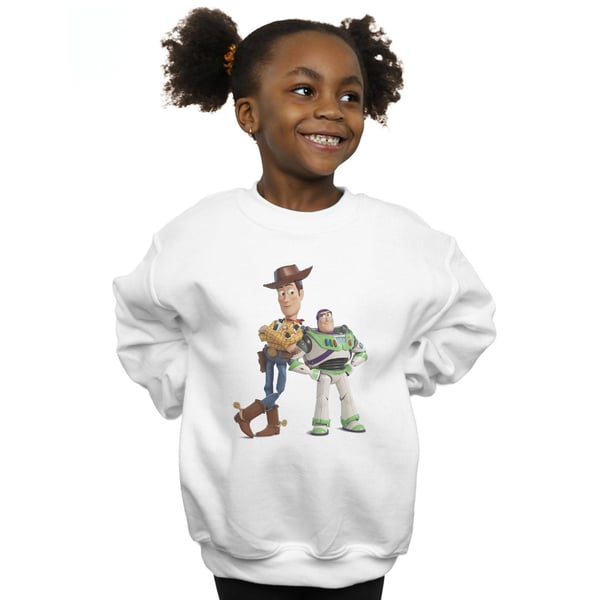 Disney Girls Toy Story Buzz And Woody Standing Sweatshirt