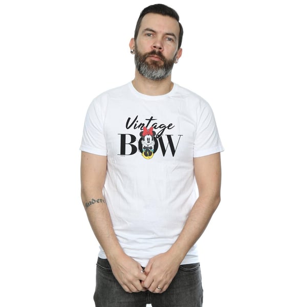 Disney Mens Minnie Mouse Vintage Bow T-Shirt