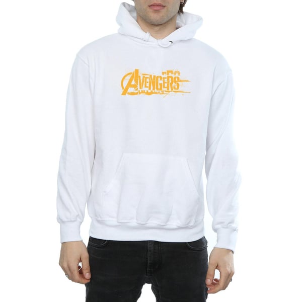 Marvel Mens Avengers Infinity War Orange Logo Hoodie
