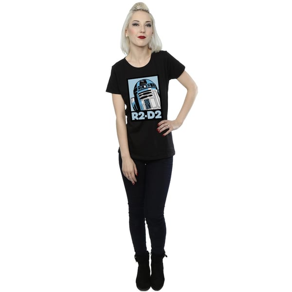 Star Wars Womens/Ladies R2-D2 Poster Cotton T-Shirt