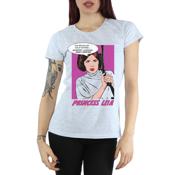 Star Wars Womens/Ladies Princess Leia Pop Art Cotton T-Shirt