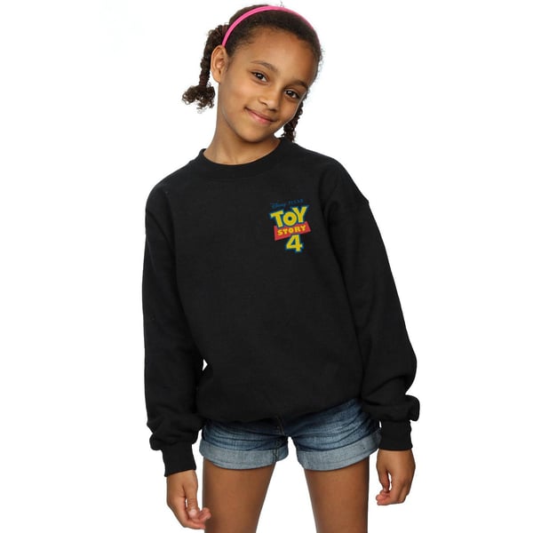 Disney Girls Toy Story 4 Logo Breast Print Sweatshirt