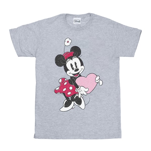 Disney Mens Minnie Mouse Love Heart T-Shirt