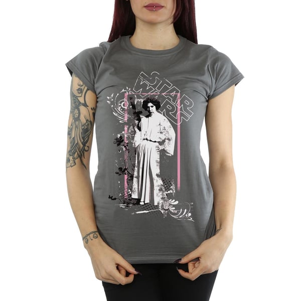 Star Wars Womens/Ladies Princess Leia Distressed Cotton T-Shirt