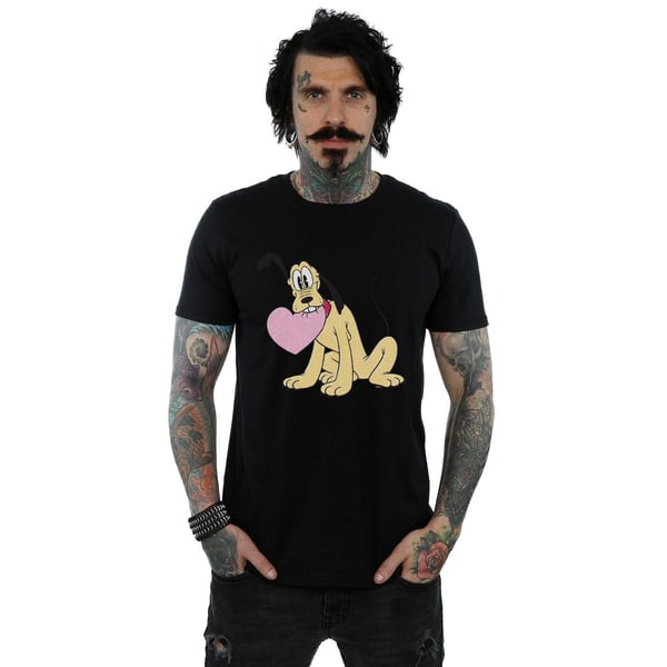 Disney Mens Pluto Love Heart T-Shirt