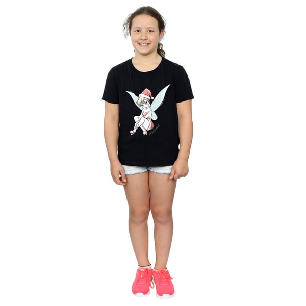 Disney Girls Tinkerbell Christmas Fairy Cotton T-Shirt