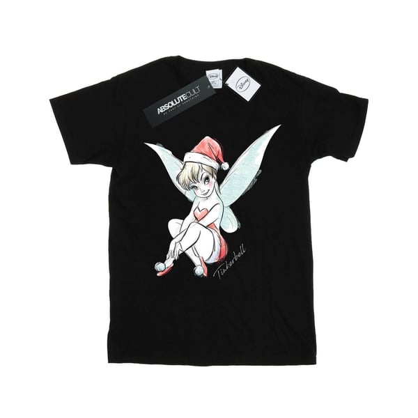 Disney Girls Tinkerbell Christmas Fairy Cotton T-Shirt