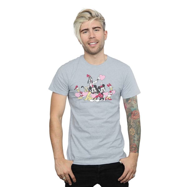 Disney Mens Mickey Mouse Love Friends T-Shirt