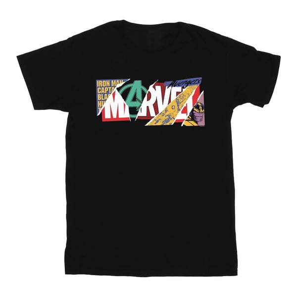 Marvel Womens/Ladies Collage Logo Cotton Boyfriend T-Shirt