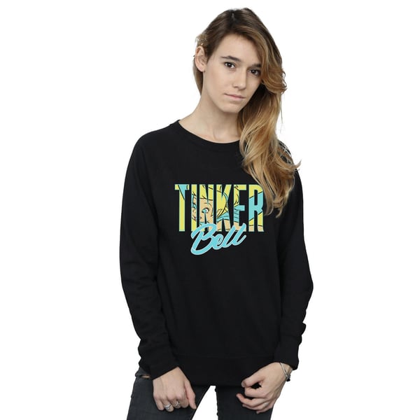 Disney Womens/Ladies Tinker Bell Wording Infill Sweatshirt