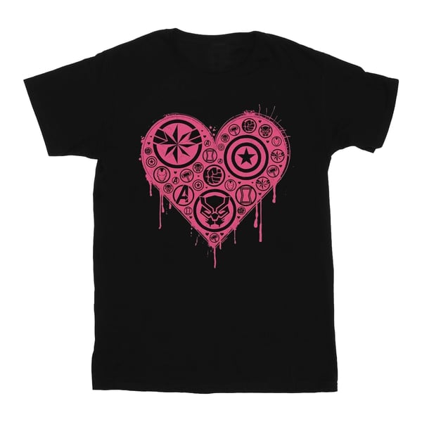 Marvel Dam/Kvinnor I Heart Avengers T-shirt i bomull med boyfriend-passform