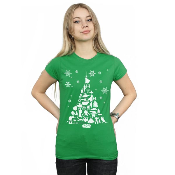 Star Wars Womens/Ladies Christmas Tree Cotton T-Shirt