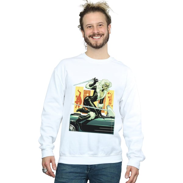 Marvel Mens Black Cat Car Sweatshirt