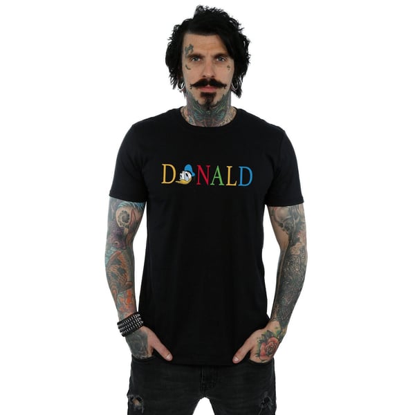 Disney Mens Donald Duck Letters T-Shirt
