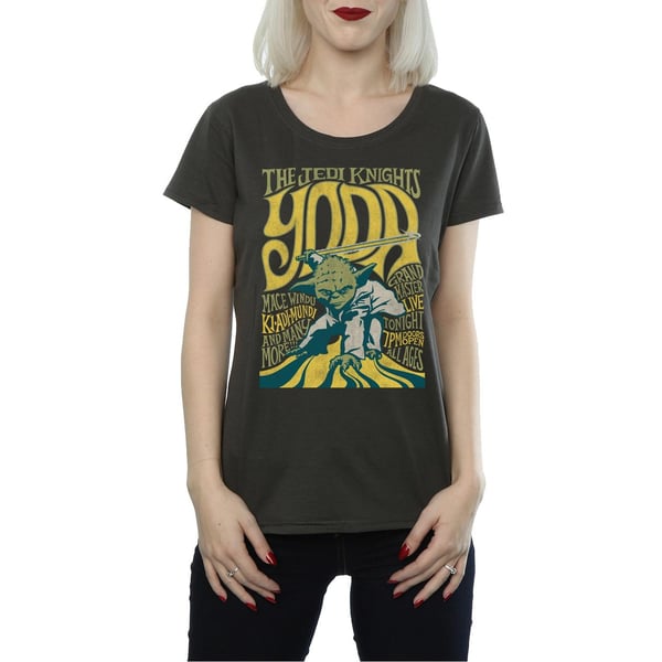 Star Wars Womens/Ladies Yoda Rock Poster Cotton T-Shirt