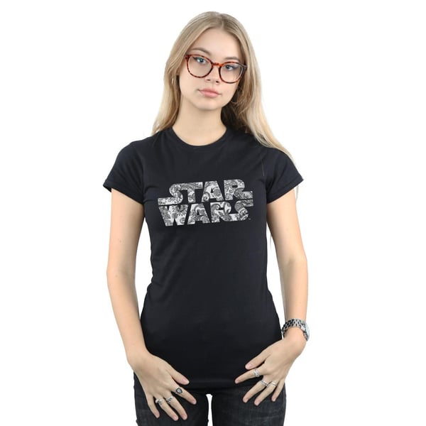 Star Wars Womens/Ladies Ornamental Logo Cotton T-Shirt