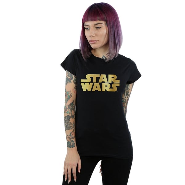 Star Wars Womens/Ladies Gold Logo Cotton T-Shirt