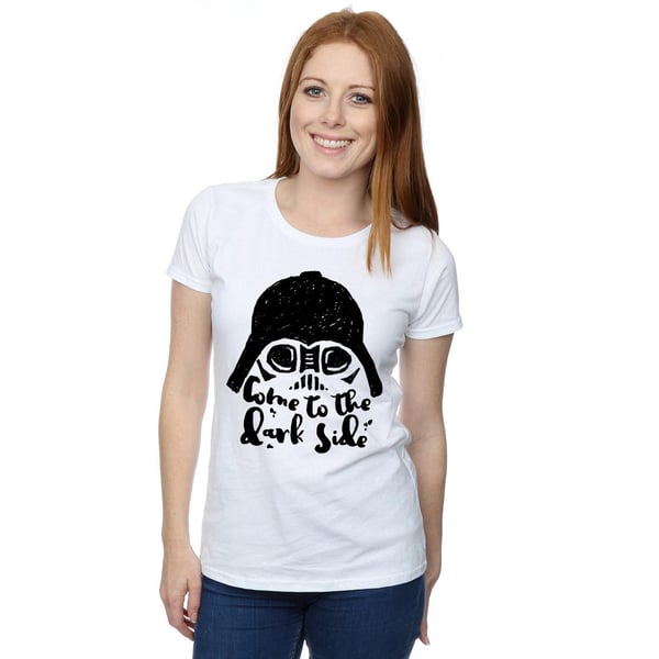 Star Wars Womens/Ladies Darth Vader Come To The Dark Side Sketch Cotton T-Shirt