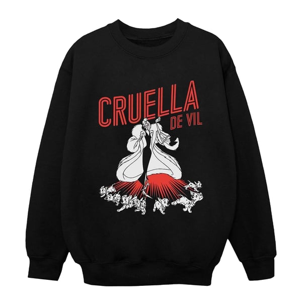 Disney Tyttöjen Cruella De Vil Dalmatians -collegepaita