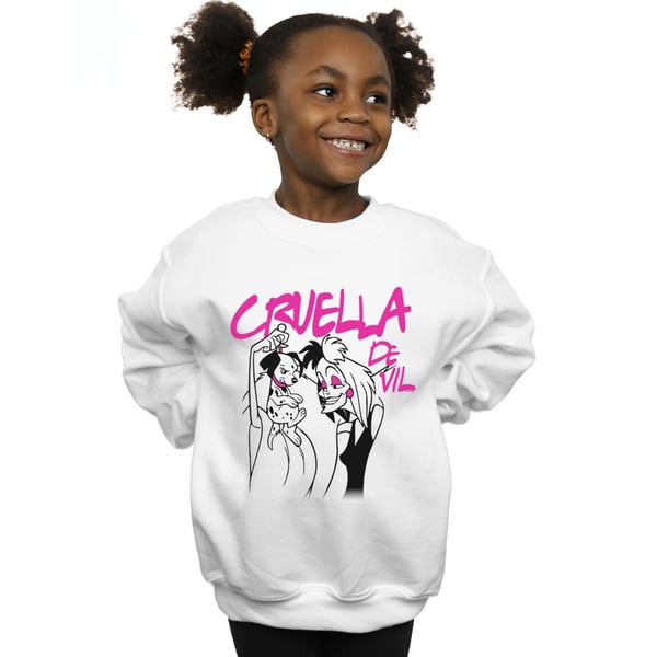 Disney Girls Cruella De Vil Collared Sweatshirt