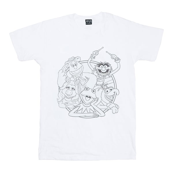 Disney Womens/Ladies The Muppets Group Line Art Cotton Boyfriend T-Shirt
