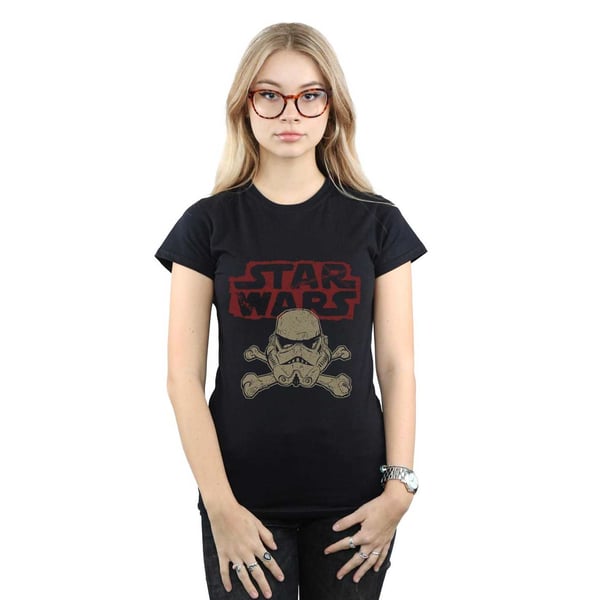 Star Wars Womens/Ladies Stormtrooper Skull Logo Cotton T-Shirt