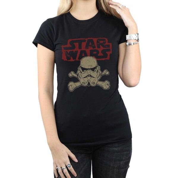 Star Wars Womens/Ladies Stormtrooper Skull Logo Cotton T-Shirt