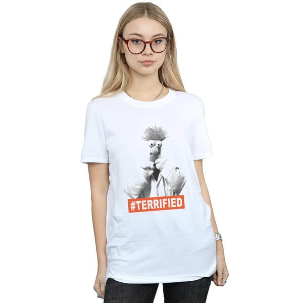 Disney Womens/Ladies The Muppets Beaker Terrified Cotton Boyfriend T-Shirt