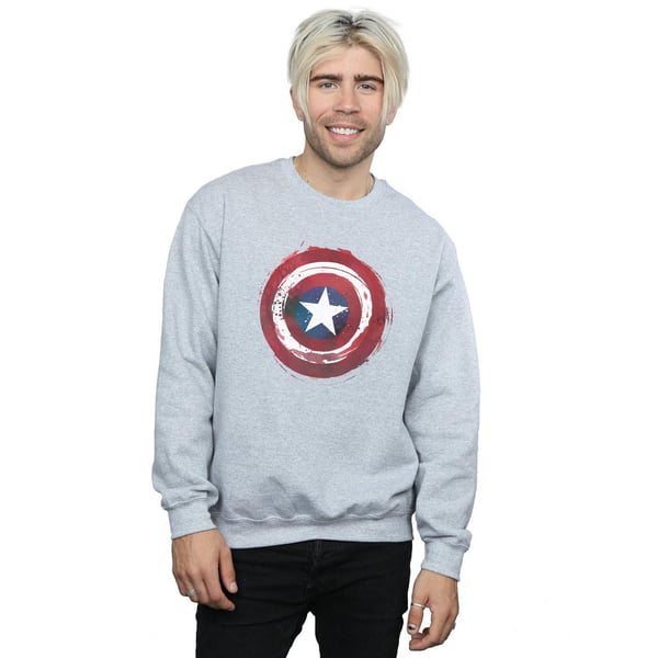 Marvel Mens Captain America Splatter Shield Sweatshirt