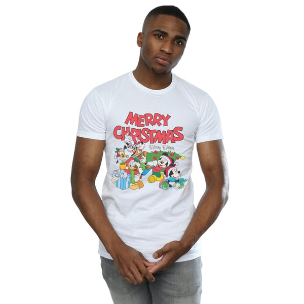 Disney Mens Mickey And Friends Winter Wishes T-Shirt