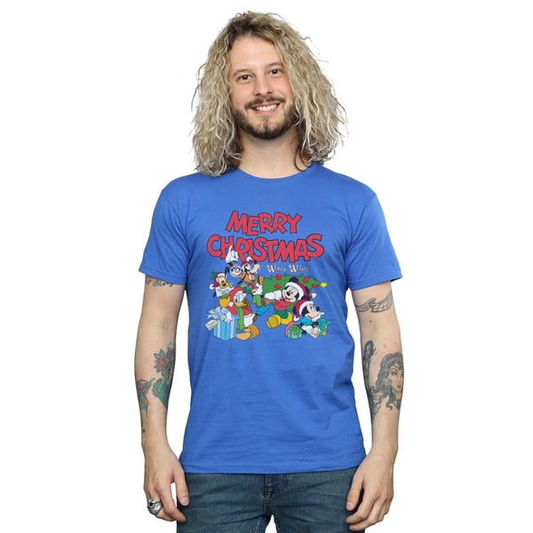 Disney Mens Mickey And Friends Winter Wishes T-Shirt