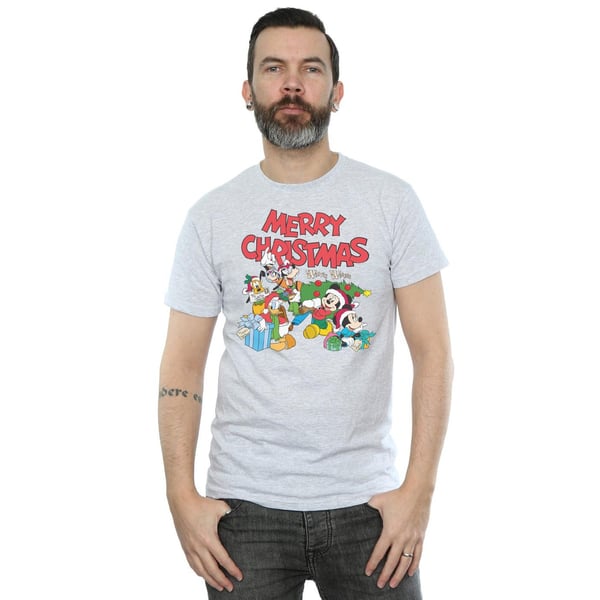 Disney Mens Mickey And Friends Winter Wishes T-Shirt