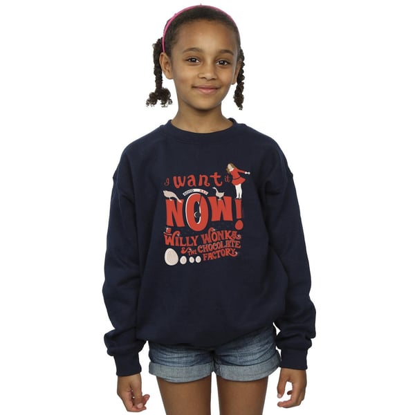 Willy Wonka Girls Verruca Salt I Want It Now Sweatshirt