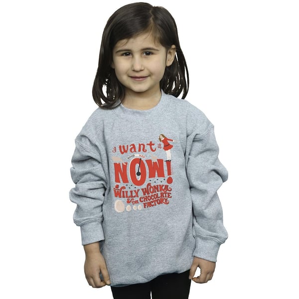 Willy Wonka Girls Verruca Salt I Want It Now Sweatshirt