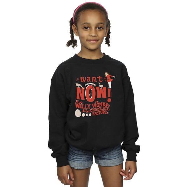 Willy Wonka Girls Verruca Salt I Want It Now Sweatshirt