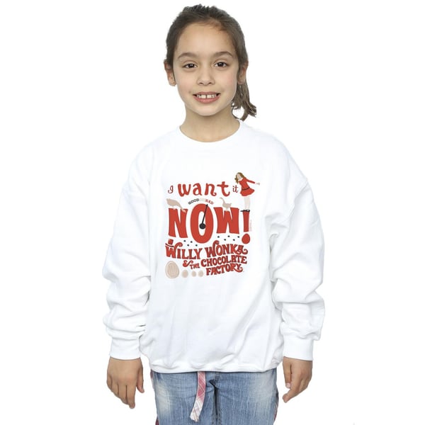 Willy Wonka Girls Verruca Salt I Want It Now Sweatshirt