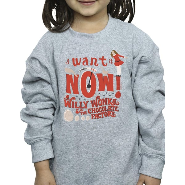 Willy Wonka Girls Verruca Salt I Want It Now Sweatshirt