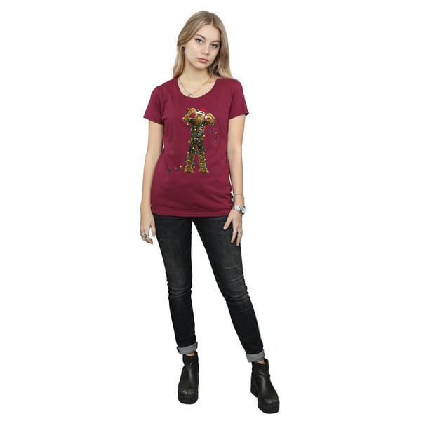 Star Wars Womens/Ladies Chewbacca Christmas Lights Cotton T-Shirt