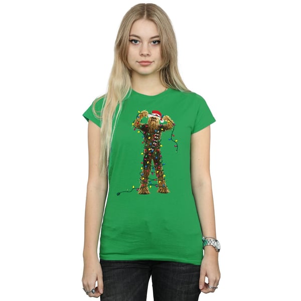 Star Wars Womens/Ladies Chewbacca Christmas Lights Cotton T-Shirt
