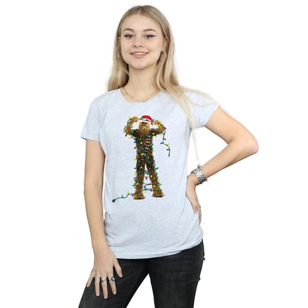 Star Wars Womens/Ladies Chewbacca Christmas Lights Cotton T-Shirt
