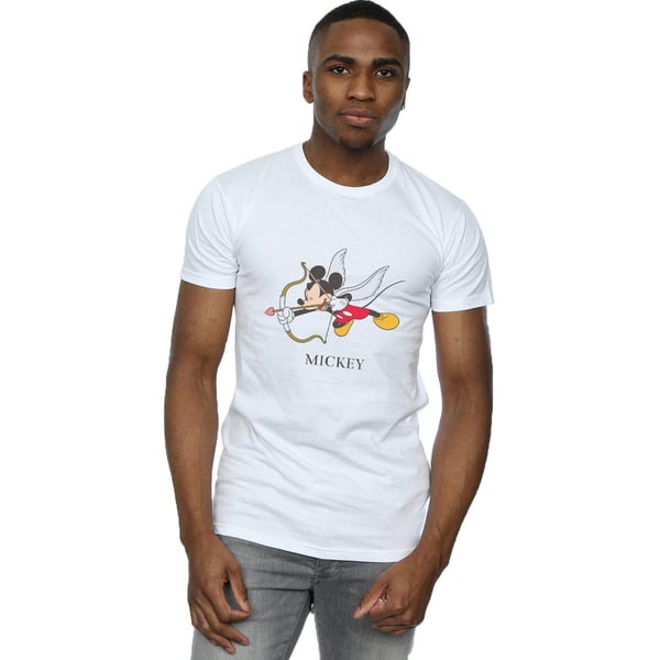 Disney Mens Mickey Mouse Love Cherub T-Shirt