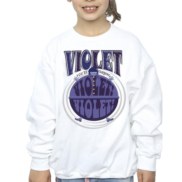 Willy Wonka Girls Violet Turning Violet Sweatshirt