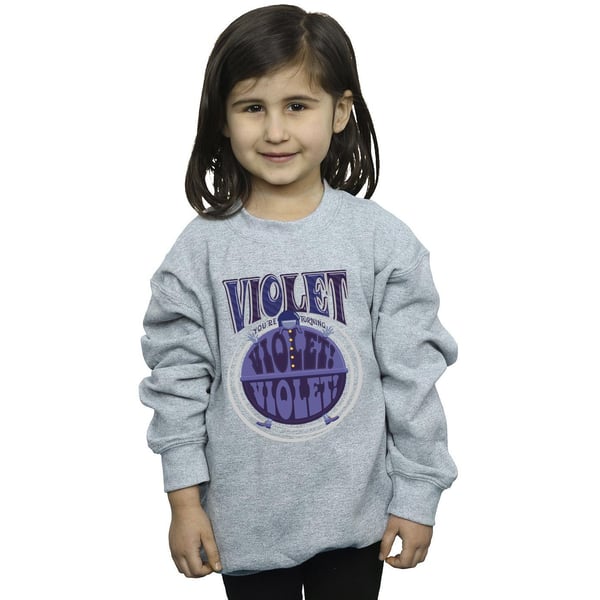 Willy Wonka Girls Violet Turning Violet Sweatshirt