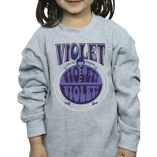 Willy Wonka Girls Violet Turning Violet Sweatshirt